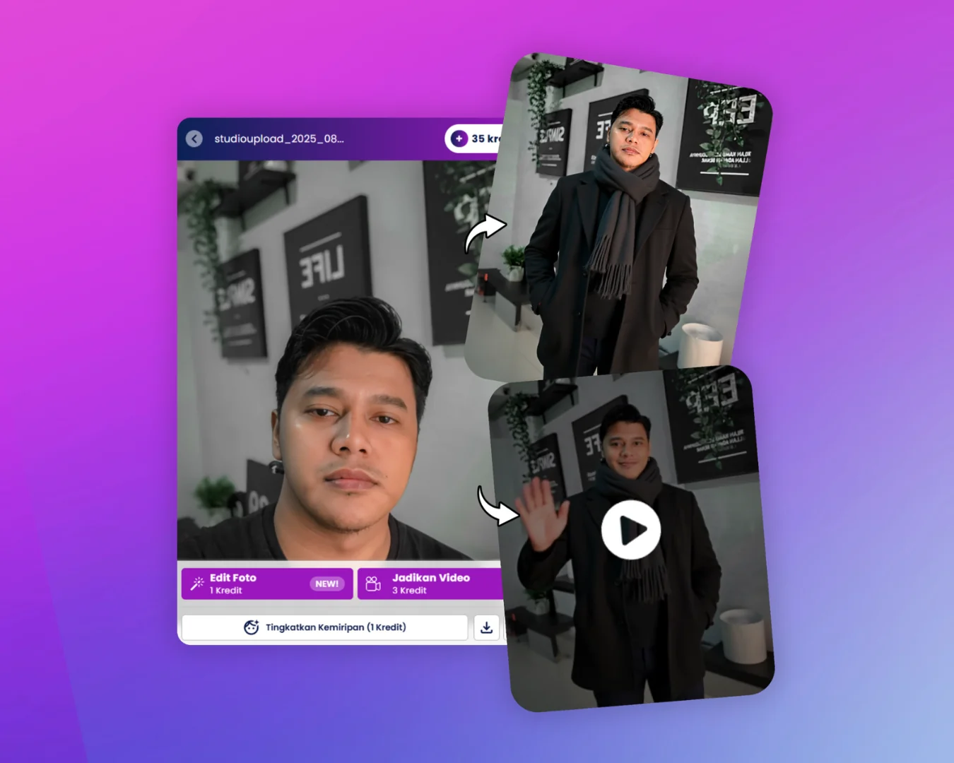 Edit & Animasikan Hasilnya