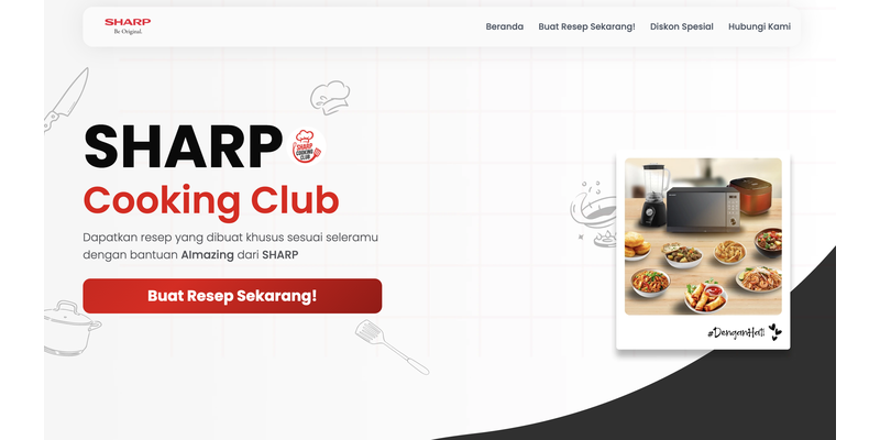 Sharp Cooking Club campaign visual